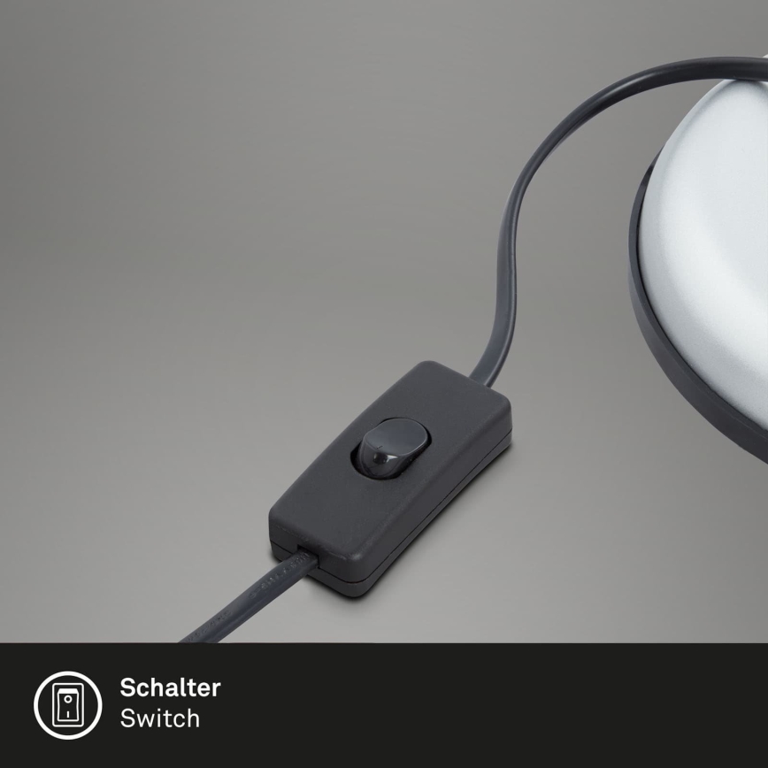 Brilo - Lámpara de mesa PIXA 1xE14/25W/230V plateada