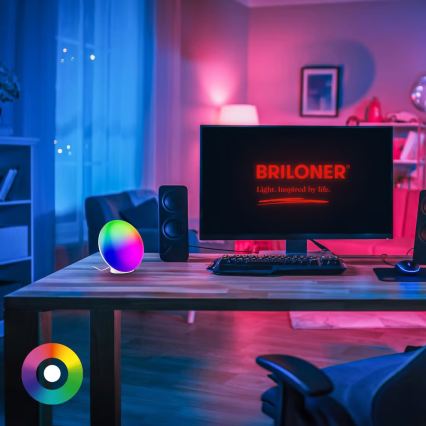 Brilo - LED RGBIC Lámpara de sobremesa regulable TARA LED/6W/230V 3000-6500K blanca + control remoto