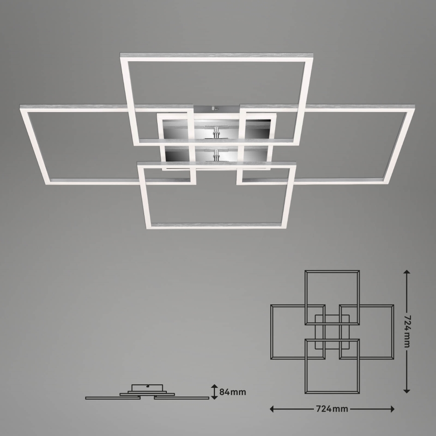 Brilo - Lámpara de techo LED regulable FRAME LED/50W/230V 2700-6500K Wi-Fi Tuya + control remoto
