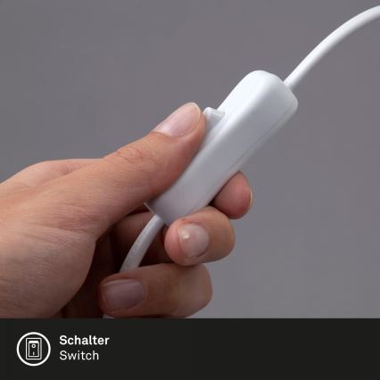 Brilo - LED Lámpara de mesa flexible con clip TRASNA LED/7,5W/230V blanco