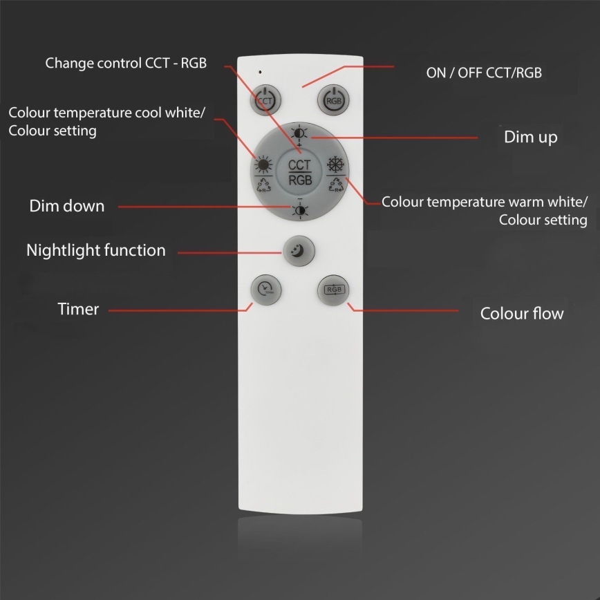 Brilo - LED RGBW Lámpara de techo regulable FRAME 2xLED/17W/230V 2700-6500K + control remoto