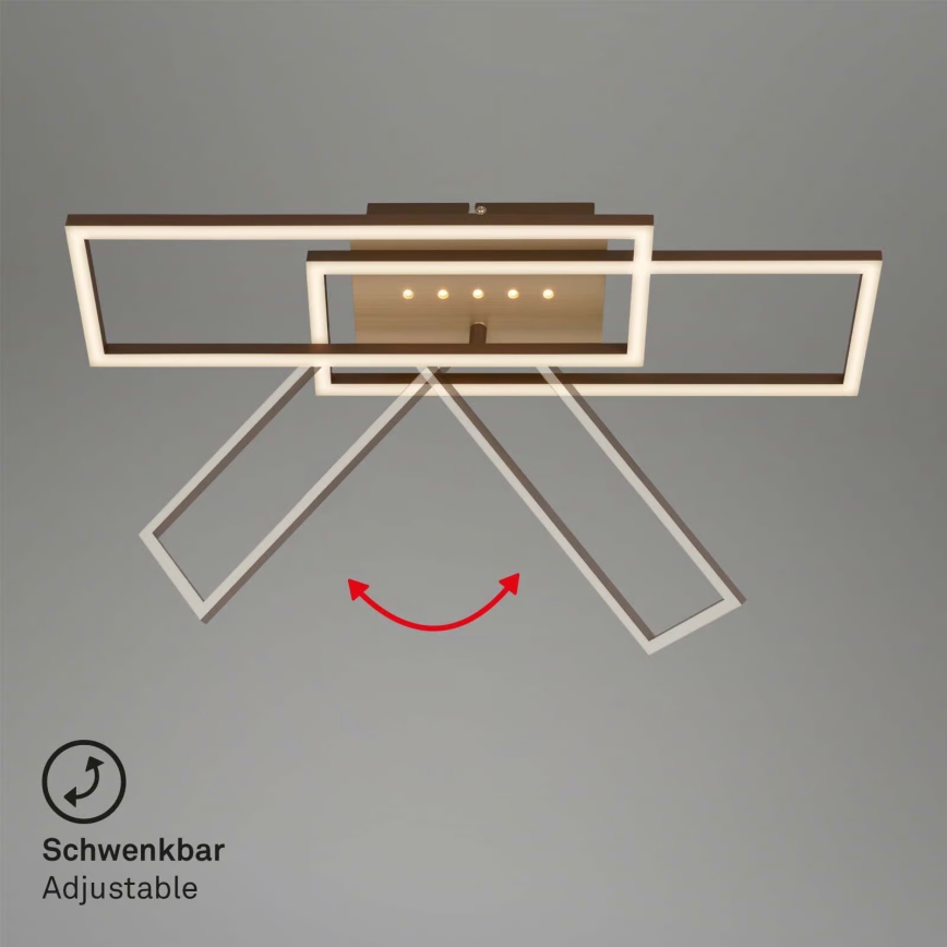 Brilo - Luminaria de techo LED regulable LED/30W/230V 3000K marrón
