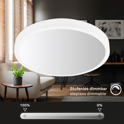 Brilo - Lámpara de techo LED RGBW regulable, 20W, 230V, 2200-6500K, Wi-Fi Tuya, diámetro 27 cm