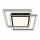 Brilo - Luminaria LED de techo 2xLED/16W/230V + LED/19W 51,5x51,5 cm 3000K negra