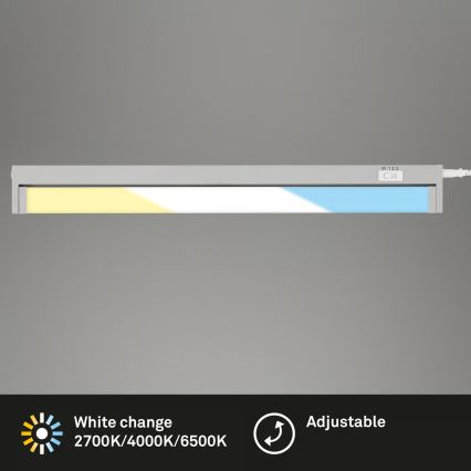 Brilo - Luminaria LED para debajo de muebles LED/6W/230V 2700/4000/6500K 54,5 cm plateada