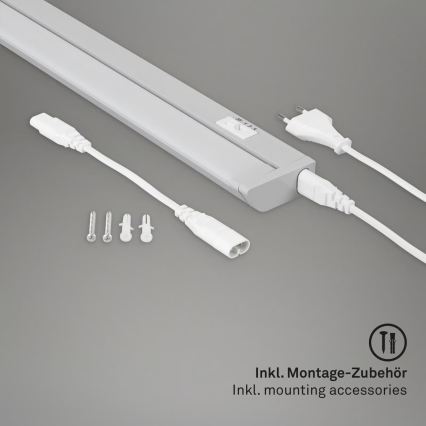 Brilo - Luminaria LED para debajo de muebles LED/6W/230V 2700/4000/6500K 54,5 cm plateada