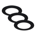 Brilo - Pack de 3 downlights empotrados LED FLAT/6W/230V IP44, negro