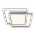 Brilo - Plafón LED 2xLED/16W/230V + LED/19W 51,5x51,5 cm 3000K cromo mate
