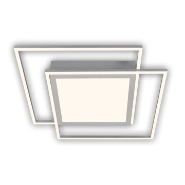 Brilo - Plafón LED 2xLED/16W/230V + LED/19W 51,5x51,5 cm 3000K cromo mate