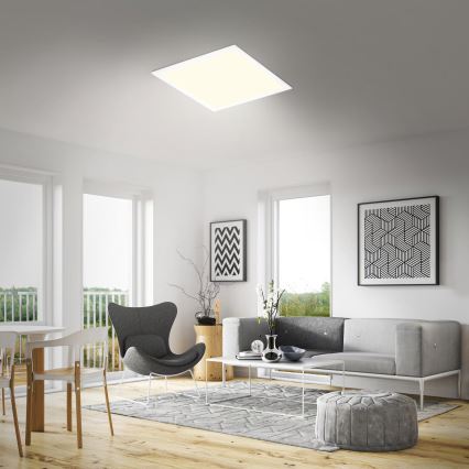 Brilo - Plafón LED regulable 21W/230V 3000-6500K 38x38 cm blanco + mando a distancia