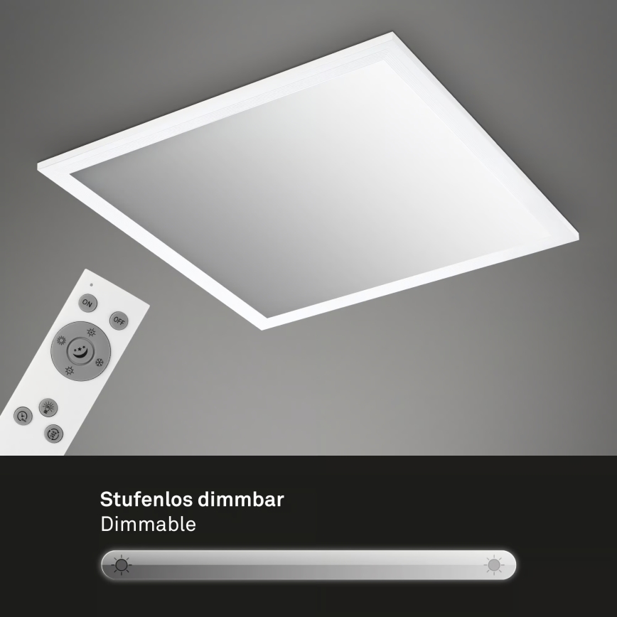 Brilo - Plafón LED regulable 21W/230V 3000-6500K 38x38 cm blanco + mando a distancia