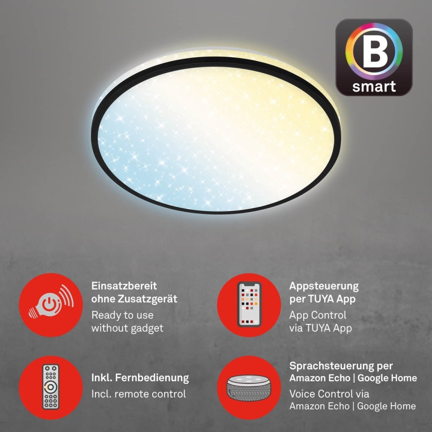 Brilo - Plafón LED regulable STARRY SKY LED/24W/230V 3000-6500K Wi-Fi Tuya + control remoto