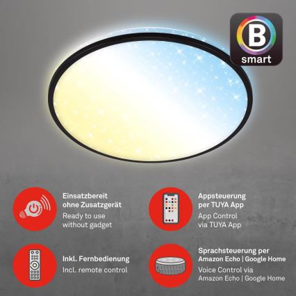 Brilo - Plafón LED regulable STARRY SKY LED/42W/230V 3000-6500K Wi-Fi Tuya + control remoto