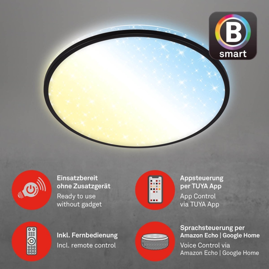 Brilo - Plafón LED regulable STARRY SKY LED/42W/230V 3000-6500K Wi-Fi Tuya + control remoto