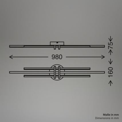 Brilo - Plafón LED TINKA LED/30W/230V 3000K negro