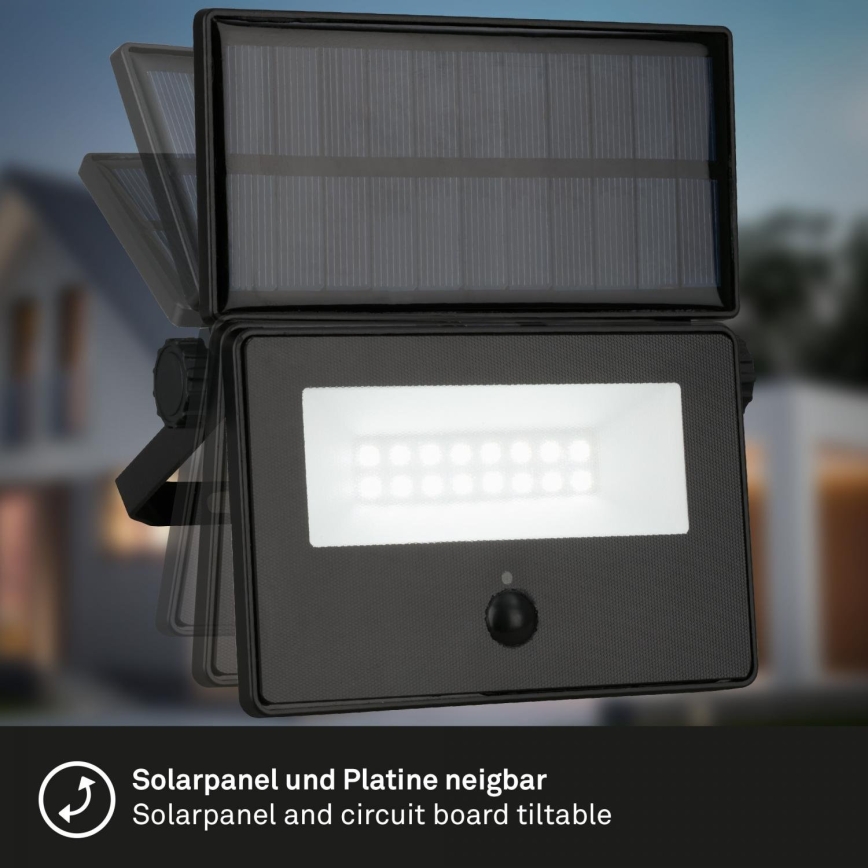 Brilo - Reflector solar LED con sensor LED/5W/5,5V IP54 1200 mAh