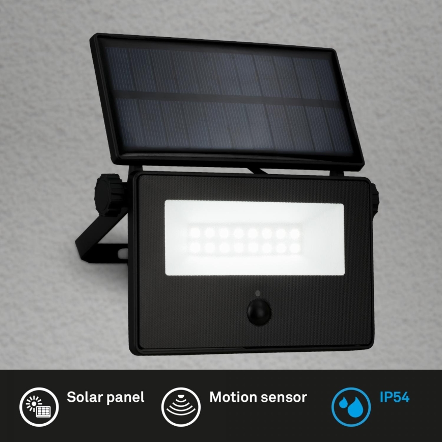 Brilo - Reflector solar LED con sensor LED/5W/5,5V IP54 1200 mAh