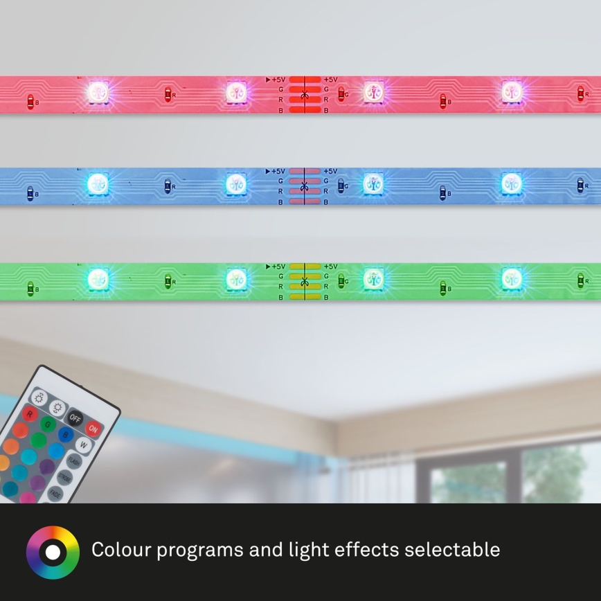 Brilo - Tira LED RGBW regulable 6,5m LED/15W/230V Wi-Fi Tuya + control remoto
