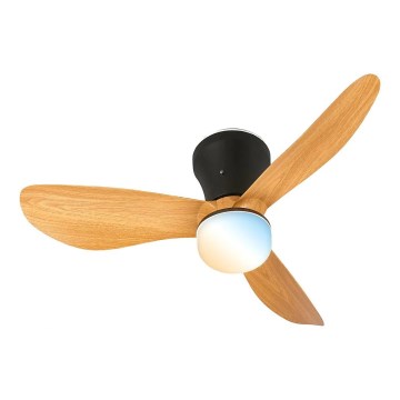 Brilo - Ventilador de techo LED regulable LUFITO LED/15W/230V 3000/4000/6000K beige + mando a distancia
