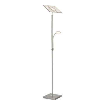 Briloner 1328-022 - Lámpara de pie LED regulable LED/21W/230V + LED/3,5W cromo mate