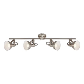 Briloner 2049-042 - Lámpara de techo con 4 focos 4xE14/40W/230V plateada