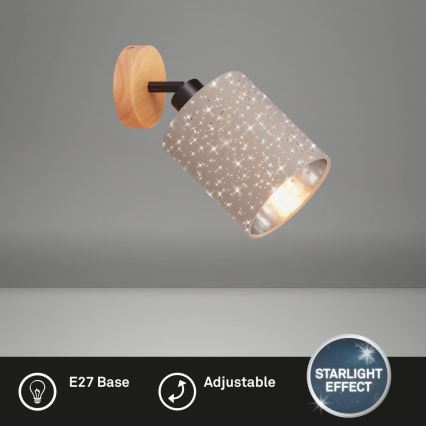 Briloner 2078-011 - Foco de pared SPOTLIGHT 1xE27/25W/230V beige