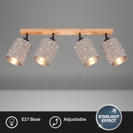 Briloner 2078-041 - Foco SPOTLIGHT 4xE27/25W/230V beige