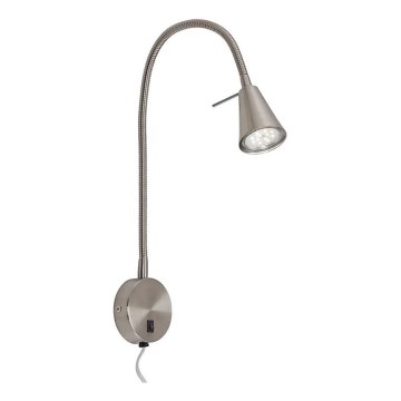 Briloner 2082-012 - Lámpara de pared LED flexible COMFORT LIGHT 1xGU10/5W/230V cromo mate