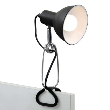 Briloner 2790-015 - Lámpara con pinza FIX 1xE14/8W/230V negra/cromo brillante