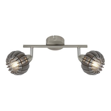 Briloner 2852- 026 - Foco RETRO 2xE14/5,5W/230V árbol de caucho