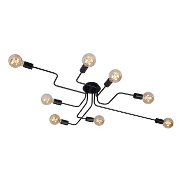 Briloner 2888-085 - Lámpara de techo FARETTO 8xE27/60W/230V negro