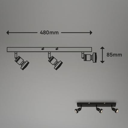 Briloner 2926-035 - Foco LED 3xGU10/4,9W/230V