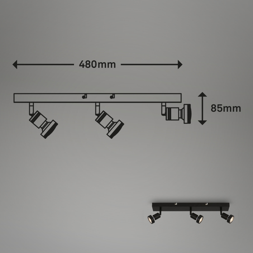 Briloner 2926-035 - Foco LED 3xGU10/4,9W/230V