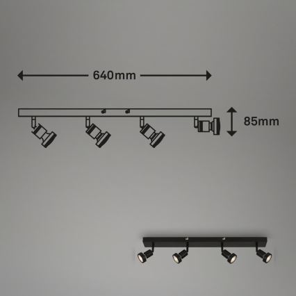 Briloner 2926-045 - Luminaria LED de focos 4xGU10/4,9W/230V