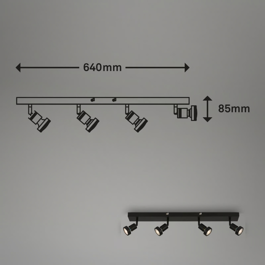 Briloner 2926-045 - Luminaria LED de focos 4xGU10/4,9W/230V
