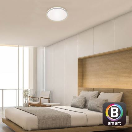 Briloner 3064-014 - Lámpara de techo LED regulable IVY LED/24W/230V Wi‑Fi compatible con Tuya Ø 33,3 cm + mando a distancia