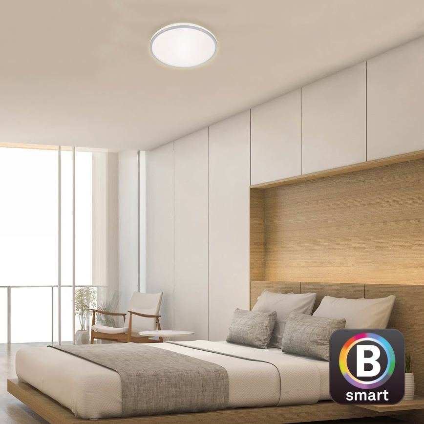 Briloner 3064-014 - Lámpara de techo LED regulable IVY LED/24W/230V Wi‑Fi compatible con Tuya Ø 33,3 cm + mando a distancia
