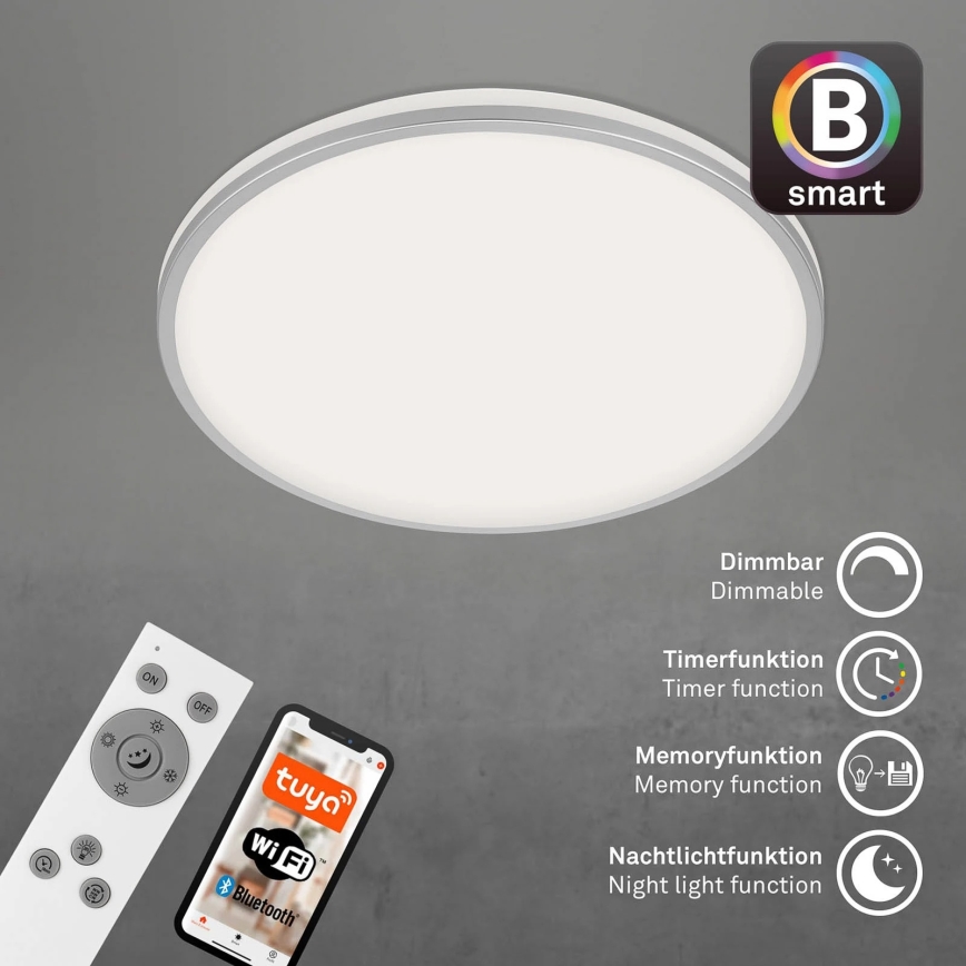 Briloner 3065-014 - Lámpara de techo LED regulable IVY LED/42W/230V Wi-Fi Tuya, diámetro 49 cm + mando a distancia