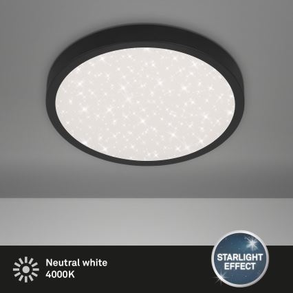 Briloner 3071-015 - Plafón LED RUNA LED/24W/230V negro