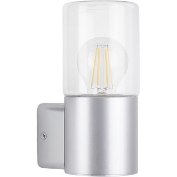 Briloner 320504TF - Aplique de exterior 1xE27/12W/230V IP44 plata