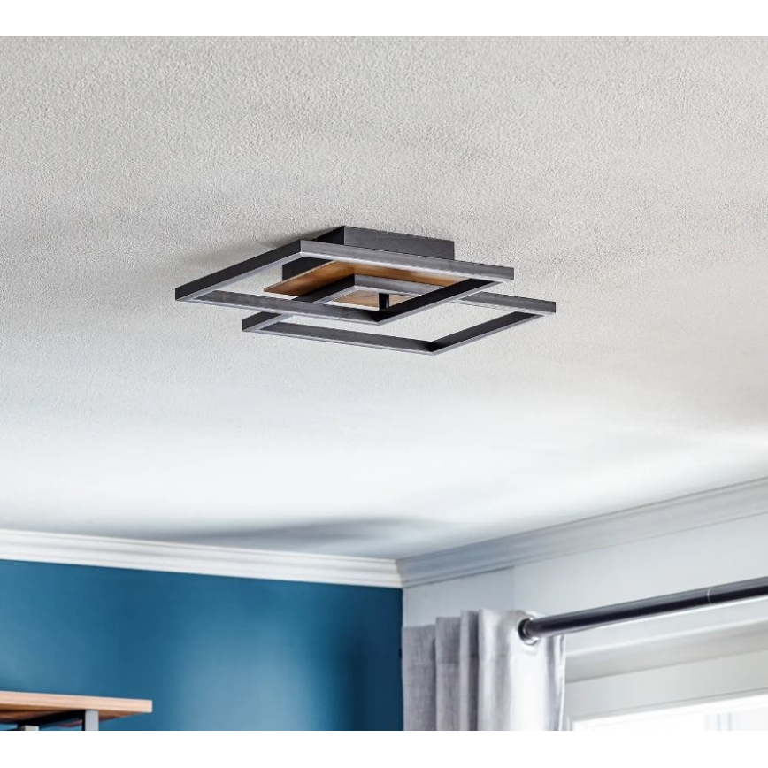 Briloner 3210-014 - Plafón LED regulable FRAME 2xLED/11W/230V marrón