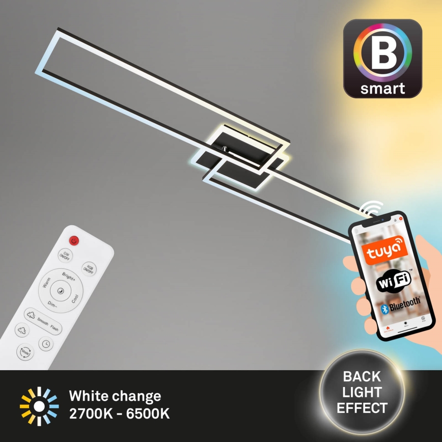 Briloner 3538-015 - Lámpara araña LED regulable FRAME 2xLED/20W/230V 2700-6500K Wi-Fi Tuya + control remoto