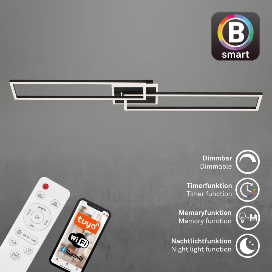 Briloner 3538-015 - Lámpara araña LED regulable FRAME 2xLED/20W/230V 2700-6500K Wi-Fi Tuya + control remoto