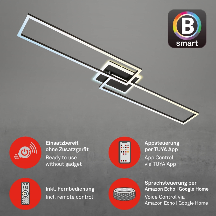 Briloner 3538-015 - Lámpara araña LED regulable FRAME 2xLED/20W/230V 2700-6500K Wi-Fi Tuya + control remoto