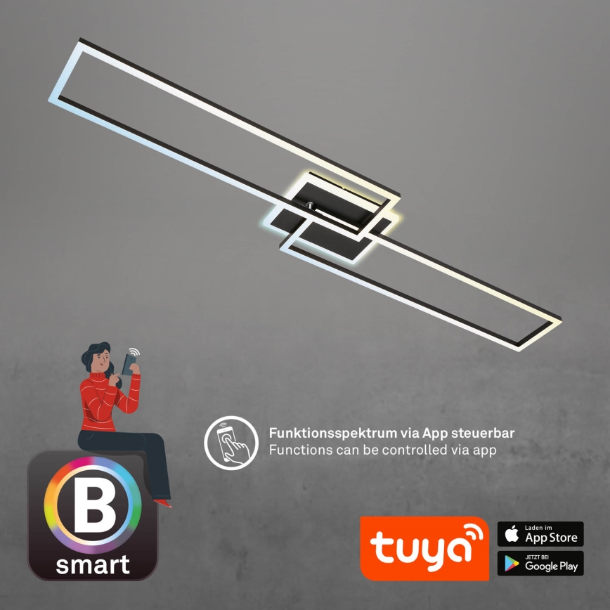 Briloner 3538-015 - Lámpara araña LED regulable FRAME 2xLED/20W/230V 2700-6500K Wi-Fi Tuya + control remoto