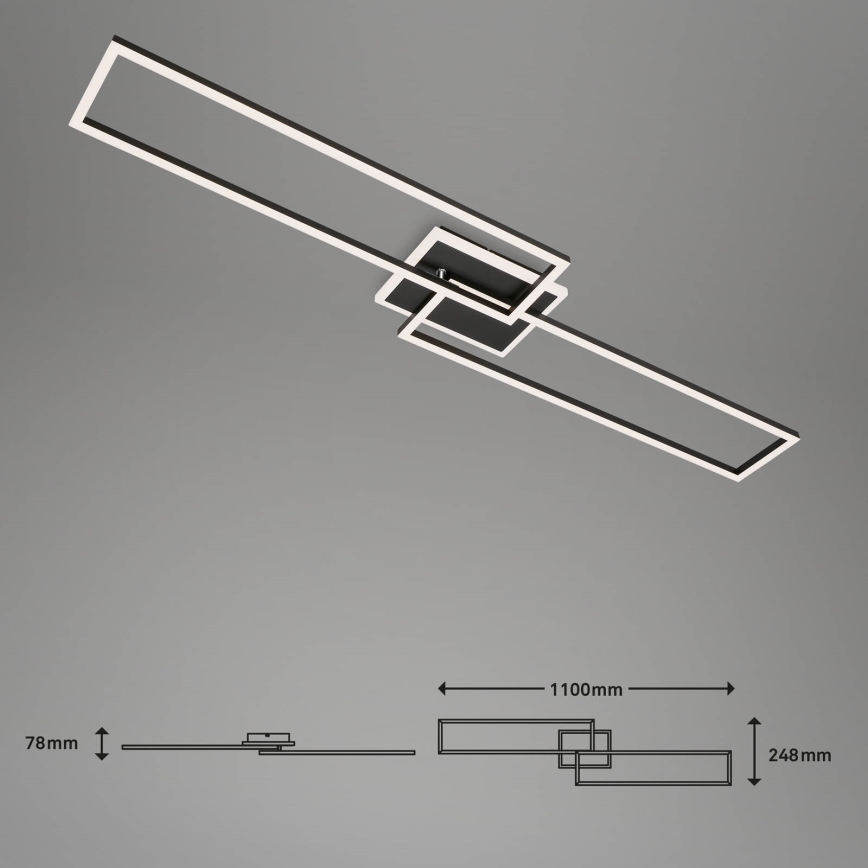 Briloner 3538-015 - Lámpara araña LED regulable FRAME 2xLED/20W/230V 2700-6500K Wi-Fi Tuya + control remoto