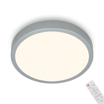 Briloner 3701-014 - Plafón LED regulable RUNA LED/18W/230V 2700-6500K plata + control remoto