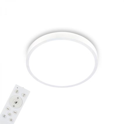 Briloner 3709-016 - Plafón LED RGBW regulable LED/22W/230V 4000K diá. 38 cm blanco + control remoto