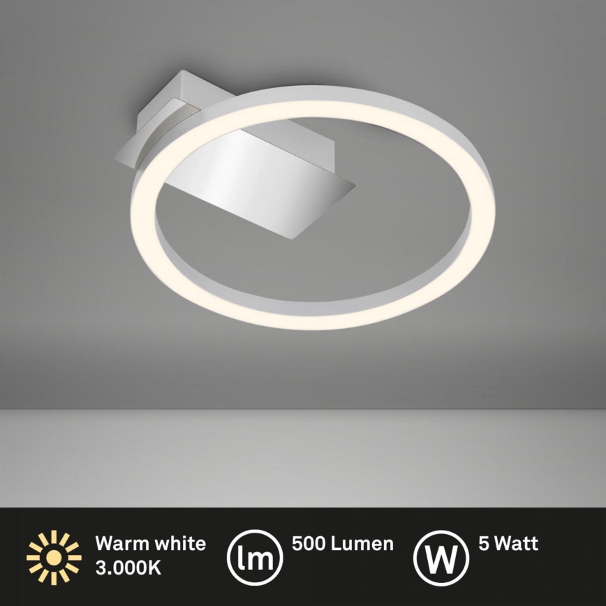 Briloner 3778-014 - Lámpara de techo LED FRAME LED/5W/230V Ø 20 cm cromo mate