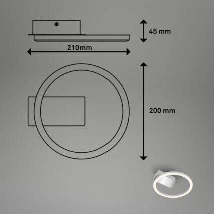 Briloner 3778-014 - Lámpara de techo LED FRAME LED/5W/230V Ø 20 cm cromo mate